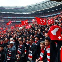 鹿岛鹿角球迷现场助威，激发球队夺冠斗志